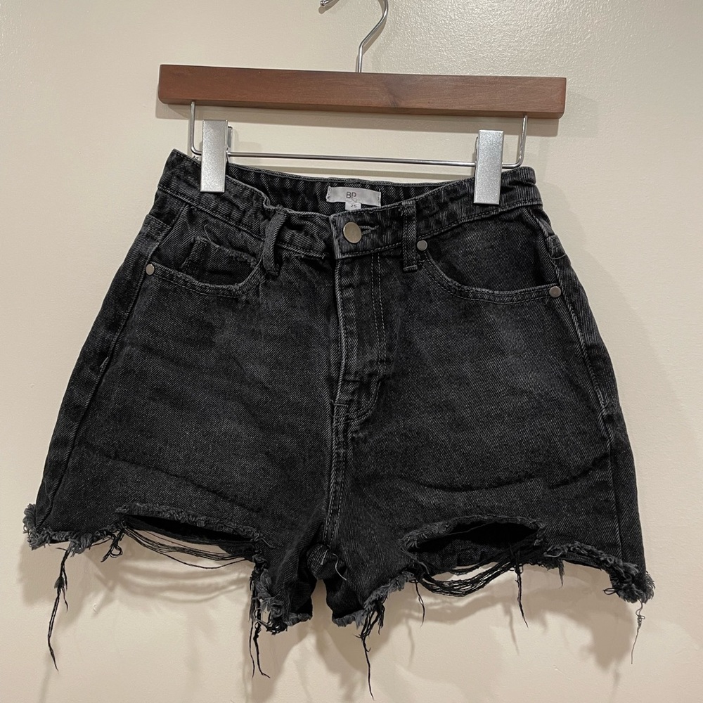 BP black jean shorts size 25